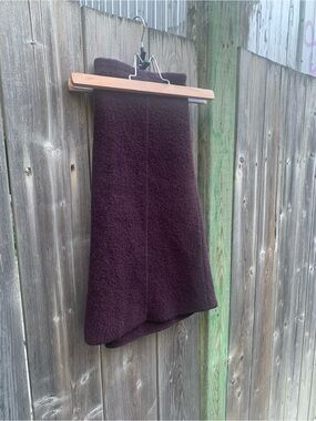 Skirt 100% Wool - Vintage Tristan & Iseut Skirt - Dark eggplant